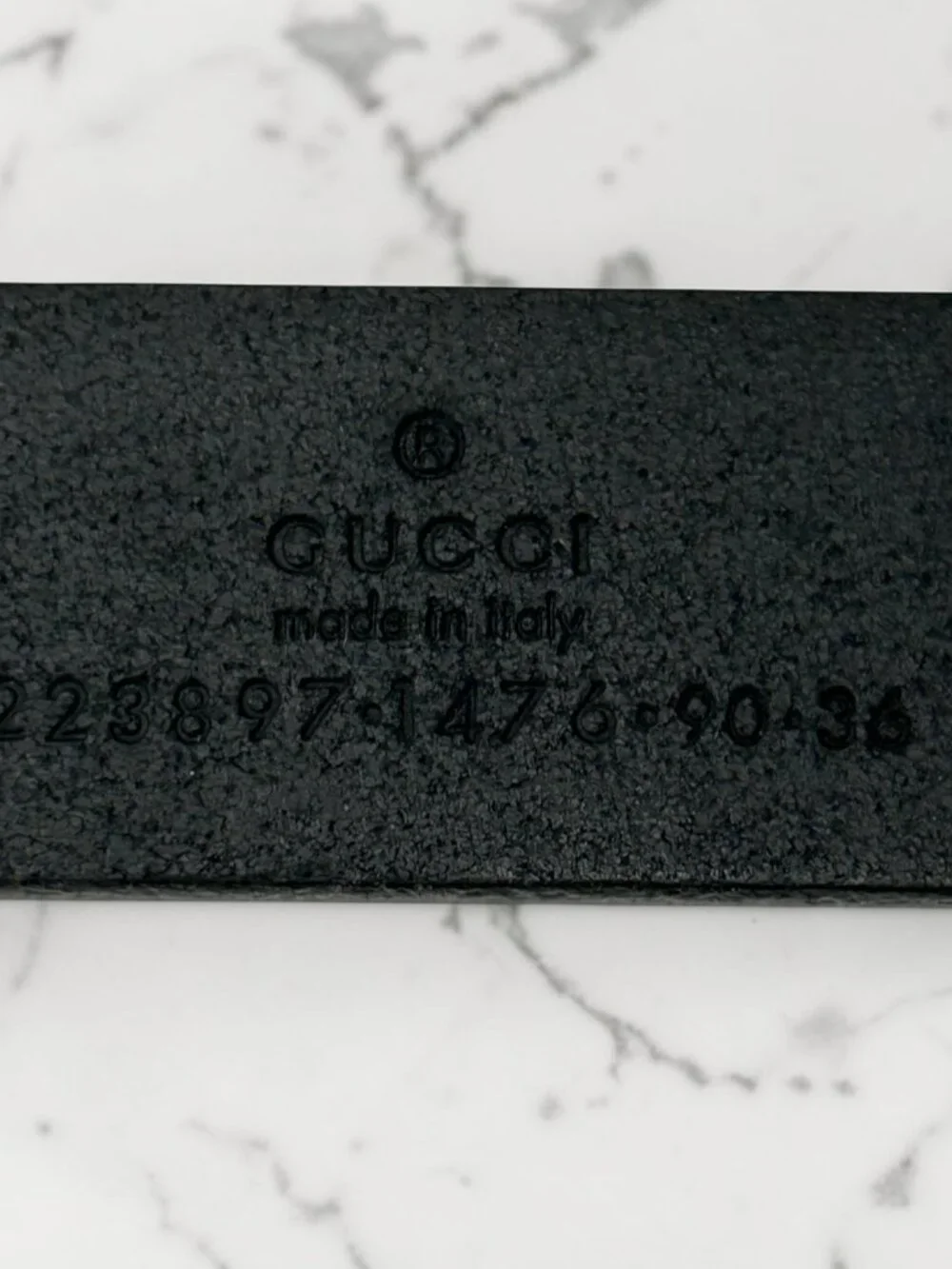 Gucci Black Leather Belt with Silver G-Pattern Buckle
